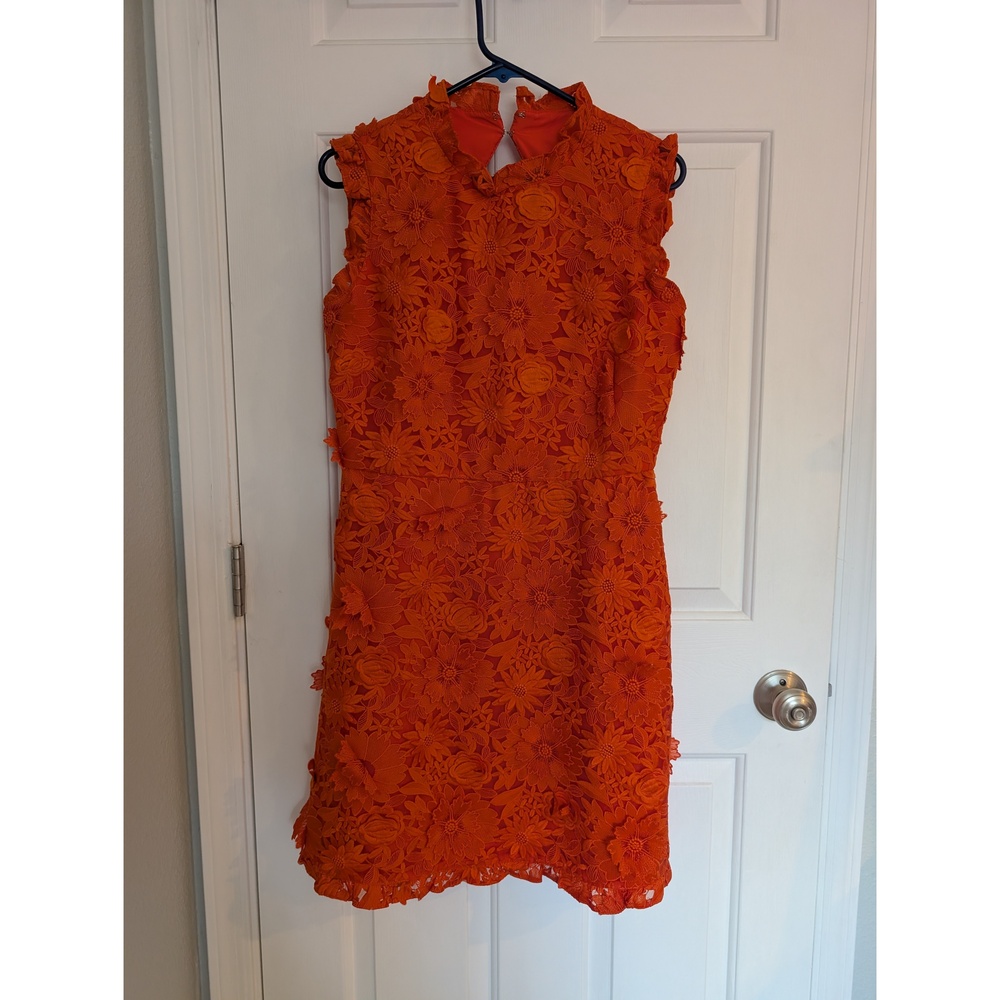 J.Crew orange applique flower dress NWT